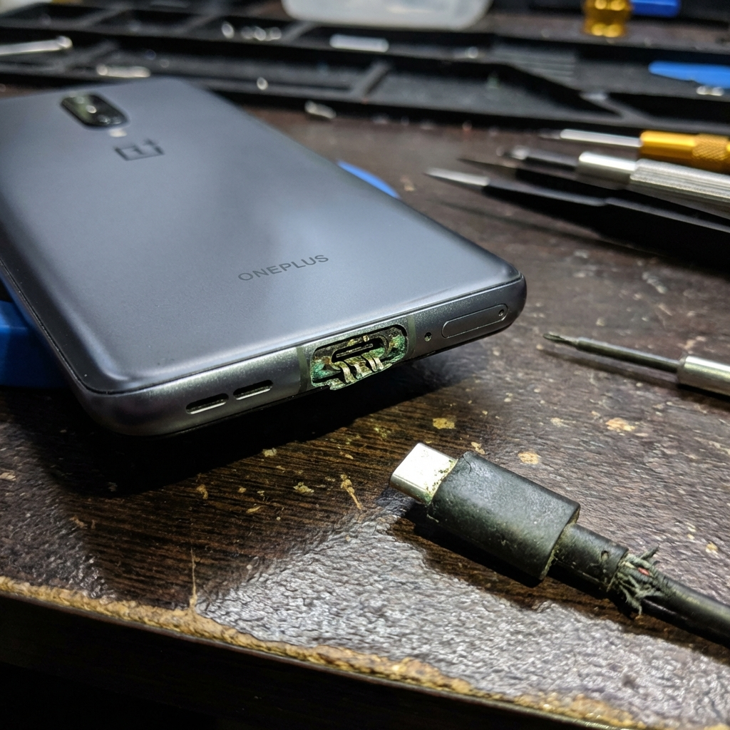 OnePlus Charging Port - Before
