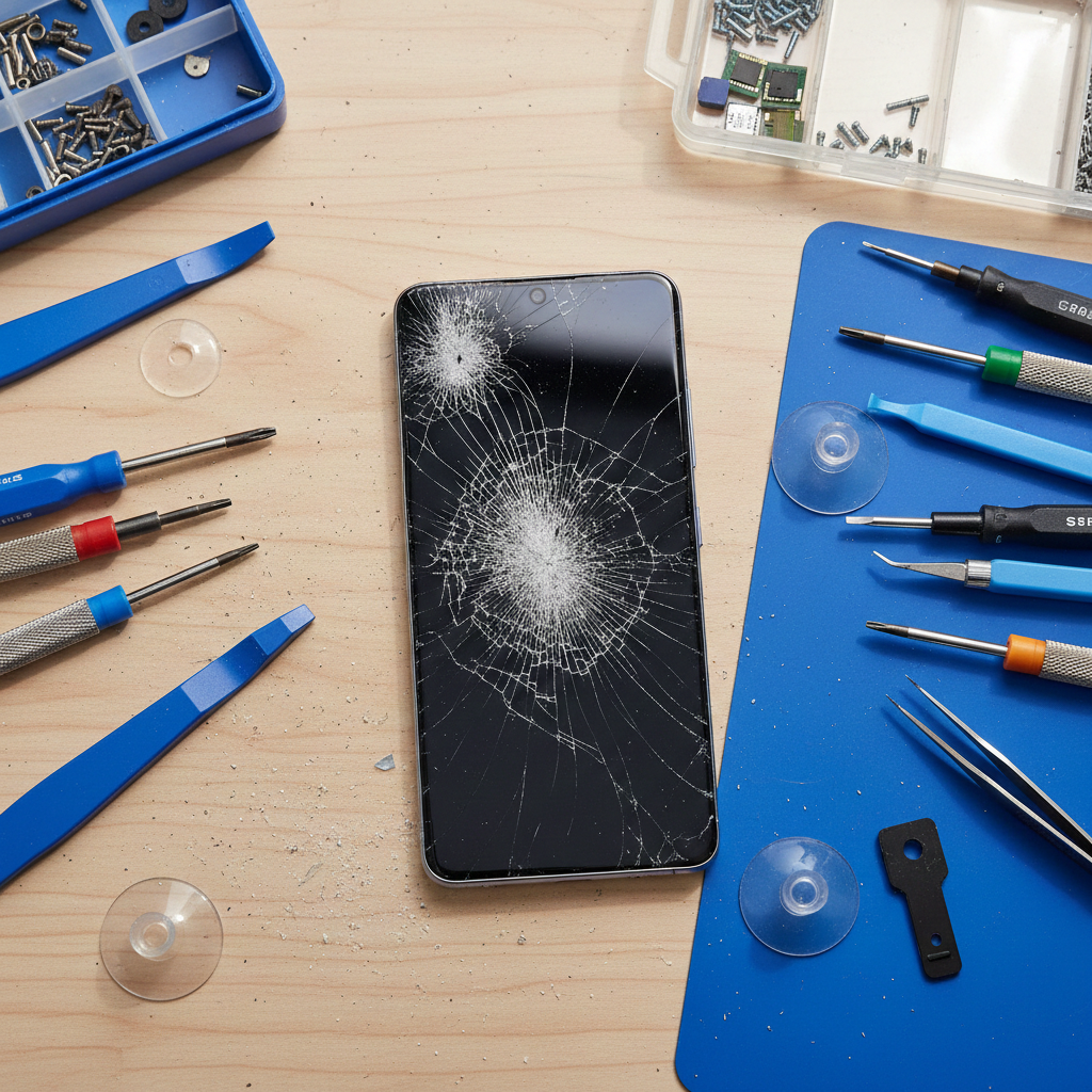 S23 Ultra Shattered - Before